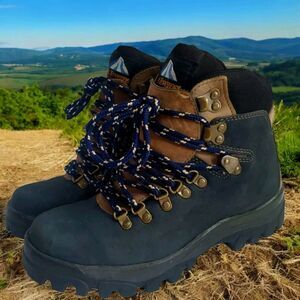 Mt Everest Zahara 2 Hiking Boots Womens 6.5 Blue Tan Leather Waterproof Outdoors
